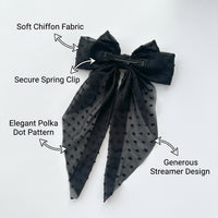Clip for Women, Handmade Lightweight Oversized Butterfly Bow Barrettes, Spring Clasp Party Accessory for Young