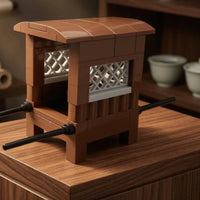 Brick-Built Sedan Chair Interlocking Ancient Sedan Chair Model Mini Brick Model Curved Roof