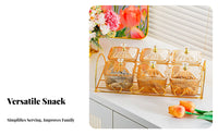 Compartment Snack Platter Multi-Functional Divided Serving Tray Elegant Design Serving Bowls with Tray for Hosts, Living Room, Parties, Holidays