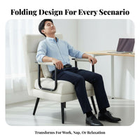 Foldable Not on Ice Rest Lounger 2-in-1 Design Pull-out Chair Bed Space-Saving Multipurpose Furniture Easy Conversion for Guests, Students, Hospital Visitors, Rest Ping, Small Areas, Guest Room, Bedroom