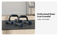 2 Pieces H-Shaped Push up Handles Space-Saving Design Push up Stand Floor Exercise Handles Portable Floor Press Handles Non-Slip