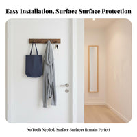 hanger rack with Shelf Walnut Finish surface surfacemounted Rack with pegs Decorative