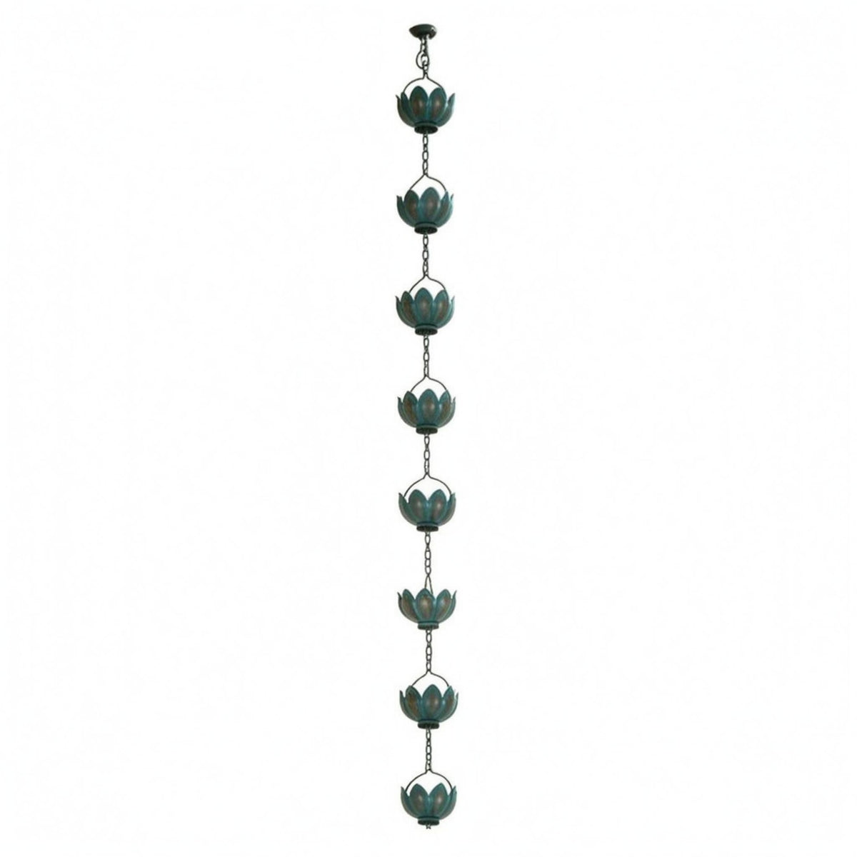 Openwork Flower Rain Chain Soothing Sound Gutter Rain Chain Rust-Resistant Outdoor Decor Anti-Corrosion
