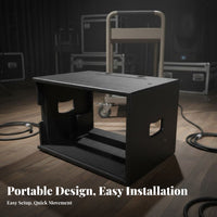 Sturdy Build 6U Portable Amplifier Case Simple Accessible Frame 6U Portable Rack Mount Equipment Enclosure for KTV Operators, Home Audio Enthusiasts, Event Technicians, Stage Performance, Mobile Setups, Live Events, Recording Studio