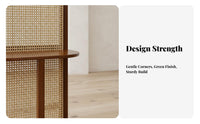 Retro Design Rattan Divider with Shelves Multi-Functional Arched Rattan Screen with Shelves Freestanding Storage Shelf Exposed Shelving for Apartment Dwellers, Interior Designers, Telecommute Workers, Entryway, Bedroom