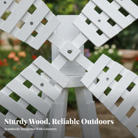 Decorative Rotary Flower Rack Sturdy Wood Construction Wooden Rotary Trellis Climbing Plant Rack Weather-Resistant for Patio