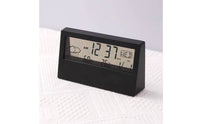 Multifunctional LCD Weather Station Clock Temperature and Humidity Display Multifunction Alarm Clock Minimalist Design Home Electronics for Bedside