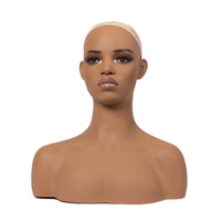 PVC Wig Mannequin Head for Display of Necklaces and Earrings