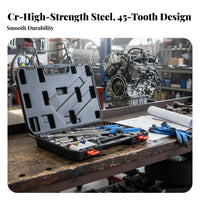 33 Pieces Chrome Vanadium Steel Force Wrench Set Reversible Ratchet Adjustable Force Wrench Kit Double Range Scale