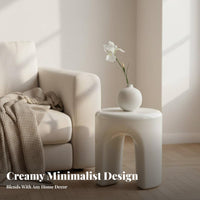 Nordic Design Arched Leg Stool Modern Minimalist Household Furniture Multi-Functional Side Table Multifunctional for Apartment Dwellers, Interior Design Enthusiasts, Living Room, Entryway, Small Areas, Bedroom
