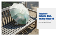 Chinese Style Sun & Rain Umbrella, Automatic Folding, Portable, Artistic Motif