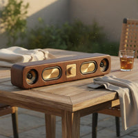 Bass Boosted Retro Bluetooth Speaker Aux Input Vintage Wooden Speaker Easy to Use for Desktop