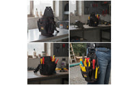 Electrician Tool Pouch Long-Lasting Tool Pouch with Belt Clip Compact Reinforced for Electricians, Jobsite, Repairs