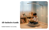 Smart Voice Control Full Spectrum Standing Lamp Flicker-Flickerless Full Spectrum Reading Light High CRI Shadowless Desk Lamp Wide Illumination Area for Children, Students, Readers, Studying, Study Room, Bedroom, Piano Practice