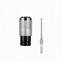 Knurled Impact Wrench Adapter with Drill Bit Compatible Hammer Drill Adapter Compact Tool Converter Wobble-Wobble-Resistant for Mechanics