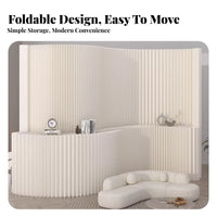 Accordion Paper Partition Foldable Design Folding Screen Honeycomb Structure Space Separate R for Homeowners, Renters, Retail Store, Bedroom