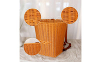 Basket Backpack Wicker Woven Backpack Basket Rustic for Foragers