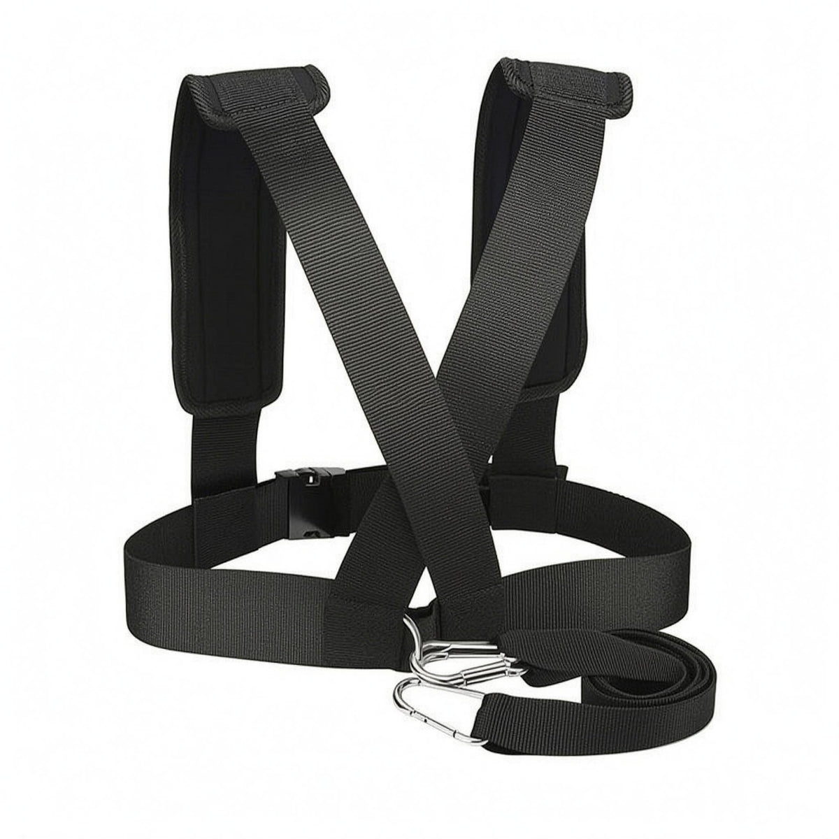 X-Back Resistance Training Harness Wide Waist Belt Speed Training Harness Padded Pulling Vest Tow Strap for Running Workouts