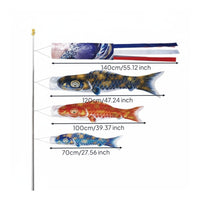 Japanese Carp Windsock Streamer Colorful Japanese Carp Windsock Koi Fish Flag for Outdoor