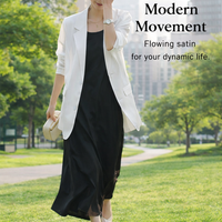 Women's Suits & Blazers with Sun Protection and Long Sleeve Design, Ladies in Luxurious Satin Material with Back Slit Detail