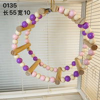 Wooden Parrot Climbing Ladder Toy for Beak and Claw Care