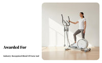 Quiet Operation Elliptical Exercise Machine Full-Body Workout Cross Exercise Machine Machine Non-Slip Pedals Compact Elliptical Adjustable Resistance for Beginners, Women, Apartment Living