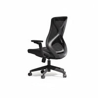 360-Degree Swivel Ergonomic Mesh Back Chair Adjustable Support Ergonomic Rolling Chair Thick Padded Cushion Office Furniture Rocking Function for Students, Telecommuting Workers, Gamers, Study Room, Workstation, Bedroom