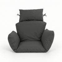 Padded Egg Chair Cushion with Headrest Soft Hanging Basket Chair Cushion Comfortable Ergonomic for Backyard
