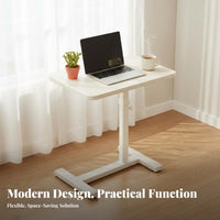 Space-Saving Design Bedside Computer Desk Sturdy Steel Frame Movable Sofa Side Table Easy Single-Hand Adjustment Mobile Sofa Side Table Waterproof Desktop for Students, Telecommuting Workers, Apartment Dwellers, Bedroom, Living Room, Small Areas