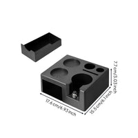 coffee Tamping Station Multi-Compartment Workstation with Drawer Easy to Clean Portafilter Holder with Storage for Baristas