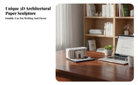 Unique Gift 3D White House Memo Block Carved Details Tear-Away Paper Sculpture Notepad Multi-Functional for Students, Home, Study Room