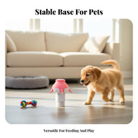 Anti-Choke Flow Pet Milk Feeding Bowl Suction Cup Base Multi-Nipple Pet Nurser Leak-Proof Lid for Kittens, Newborn Pets, Whelping Box