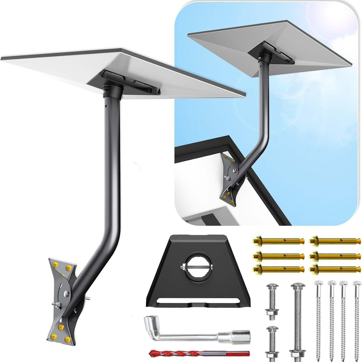 DZ Cross-border Metal Bracket Pipe Adapter, Adjustable