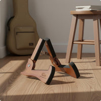 Portable Folding Wooden Guitar Stand Stable Wood Instrument Stand Universal Foldable Guitar Holder Safeguarding for Practice Room