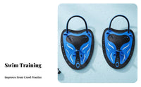 2 Pieces Swimming Hand Paddles Increases Resistance Swim Training Paddle Sturdy Adjustable Swim Paddles for Children, Beginners, Water Aerobics