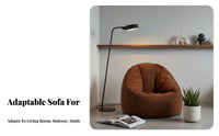 Signature design and aesthetic pouch chair Armchair Retro feel Oversized Corduroy Lounger space-saving Footprint Lounge Chair distinctive Shape for Students, Apartment Dwellers, Living Room, Balcony, Small areas, literary corner
