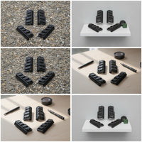 4 Pieces Wheel Well Protector Vented Wheel Arch Protector Guard with Tape Complete Car Part for Scale Builds