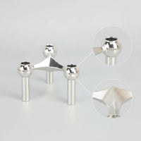 Triangular Candle Holder Modern Candle Holder with Three Cups 3-Arm Candelabra Elegant Stable for Dining Table, Dinner Parties
