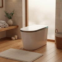 Wide U-Shaped Seat Smart Toilet Multiple Wash Modes Electronic Bidet Toilet Self-Cleaning Nozzle Bathroom Fixture Warm Air Dryer for Elderly, People with Disabilities