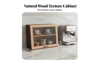 Countertop Display Case Sturdy Wood Wooden Display Cabinet Figurine Storage Box Multifunctional Design Vintage Design Curio