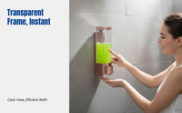 Wall Mounted Manual Soap Dispenser, Single Head, Transparent, For Bathroom Hotel