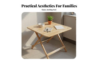 Foldable Design Collapsible Computer Desk Space-Saving Square Trestle Stand Multi-Purpose Folding Table Portable for Families in Small Homes, Apartment Dwellers, Street Vendors, Dorm Room, Bedroom, Home Office, Outdoor