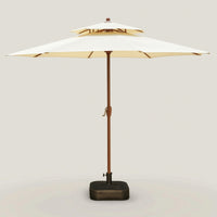 Patio Umbrella with Base UPF 50+ Outdoor Umbrella with Base 16-Rib for Homeowners, Cafe Owners, Garden, Balcony, Backyard