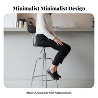 utilitarian Design Adjustable Stool with Backrest Vintage aesthetic Counter Chair Stable Base Seating Furniture Easy Assembly for Adults, Business Owners, Homeowners, Cafe, Restaurant, Kitchen Island, Lounge