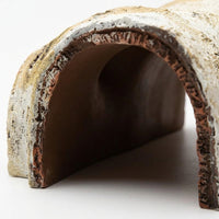 Birch Hideaway Resin Hollow Hideout House, Crested Gecko Tank Accessories and Amphibian Habitat, Water-Resistant Log for Turtle and Insect