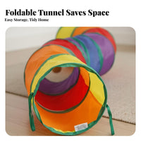 Cat Tunnel Self-Entertaining Rainbow Play Tunnel Easy to Clean Rainbow Play Tube for Kittens, Small Animals, Indoor