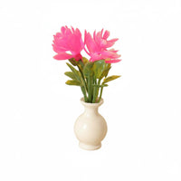 Realistic Appearance Dollhouse Potted Flower Vivid Colors Miniature Flower Vase Multiple Styles Miniature Potted Plant Set Handmade for Hobbyists, Collectors, Fairy Gardens, Miniature Scene Building, Desktop Decoration