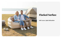 Double Inflatable Sofa Bed Two-wayUse Design Convertable Inflate Couch Space-Saving Storage Portable Furniture for Campers, Outdoor Adventurers