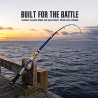 Hard Carbon Fiber Sea Fishing Rod Set with Casting Reel