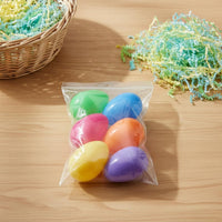 24 Pieces Reusable DIY Craft Egg Bright Colors Plastic Easter Egg Hangable Holiday Decoration for Children